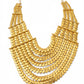 Vintage statement rare Yves Saint Laurent Rive Gauche gold tone multi strands necklace 