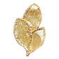 Vintage Yves Saint Laurent 80s 90s gold tone leaf brooch excellent condition 