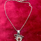 Short Vintage Dior Gourmet Necklace with Grey Enameled Letters