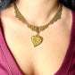 Refurbished18KG Vintage Yves Saint Laurent Love Pendant Monet Necklace