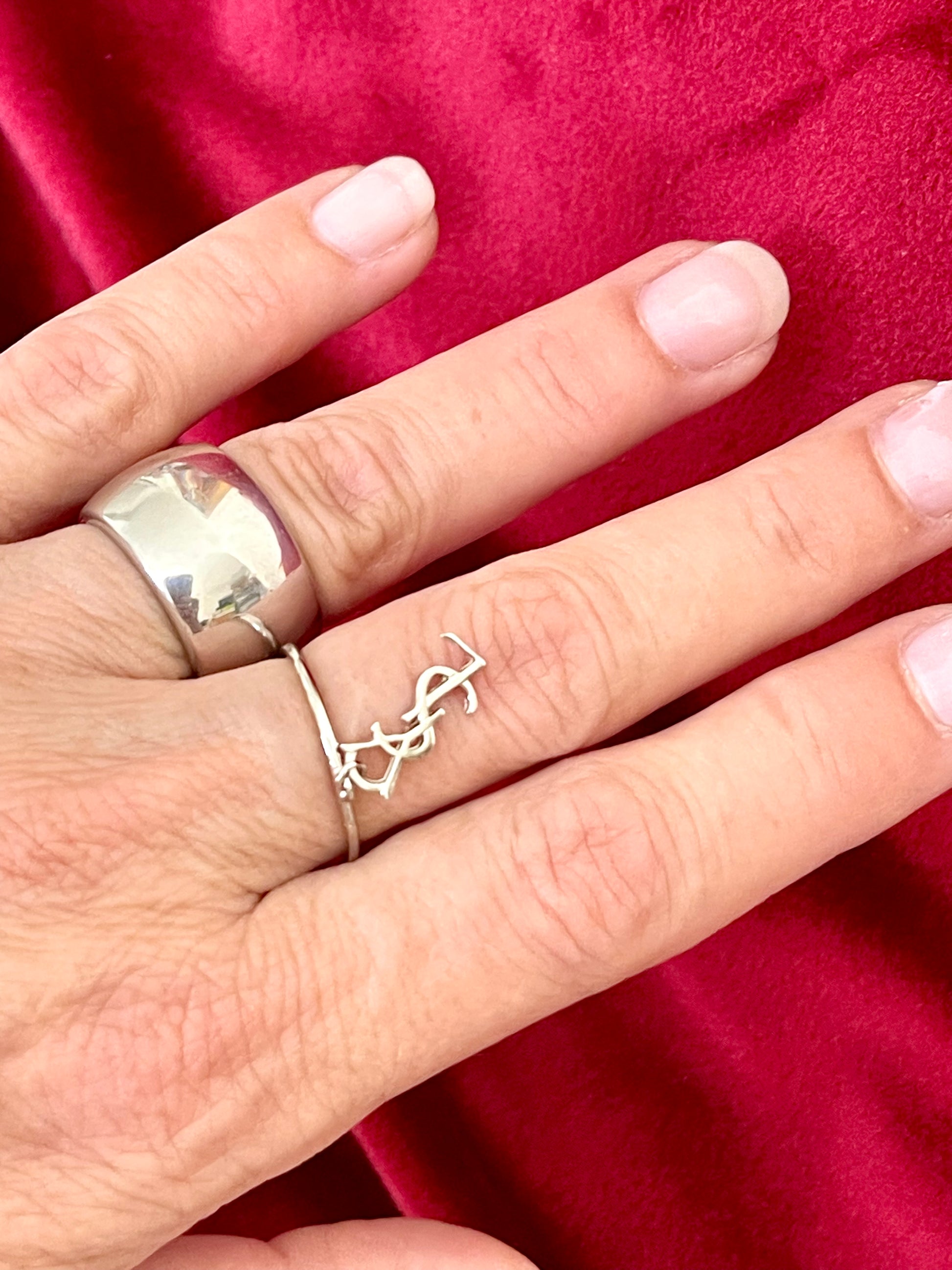 Sterling Silver Ring Yves Saint Laurent Ring Yves Saint Laurent