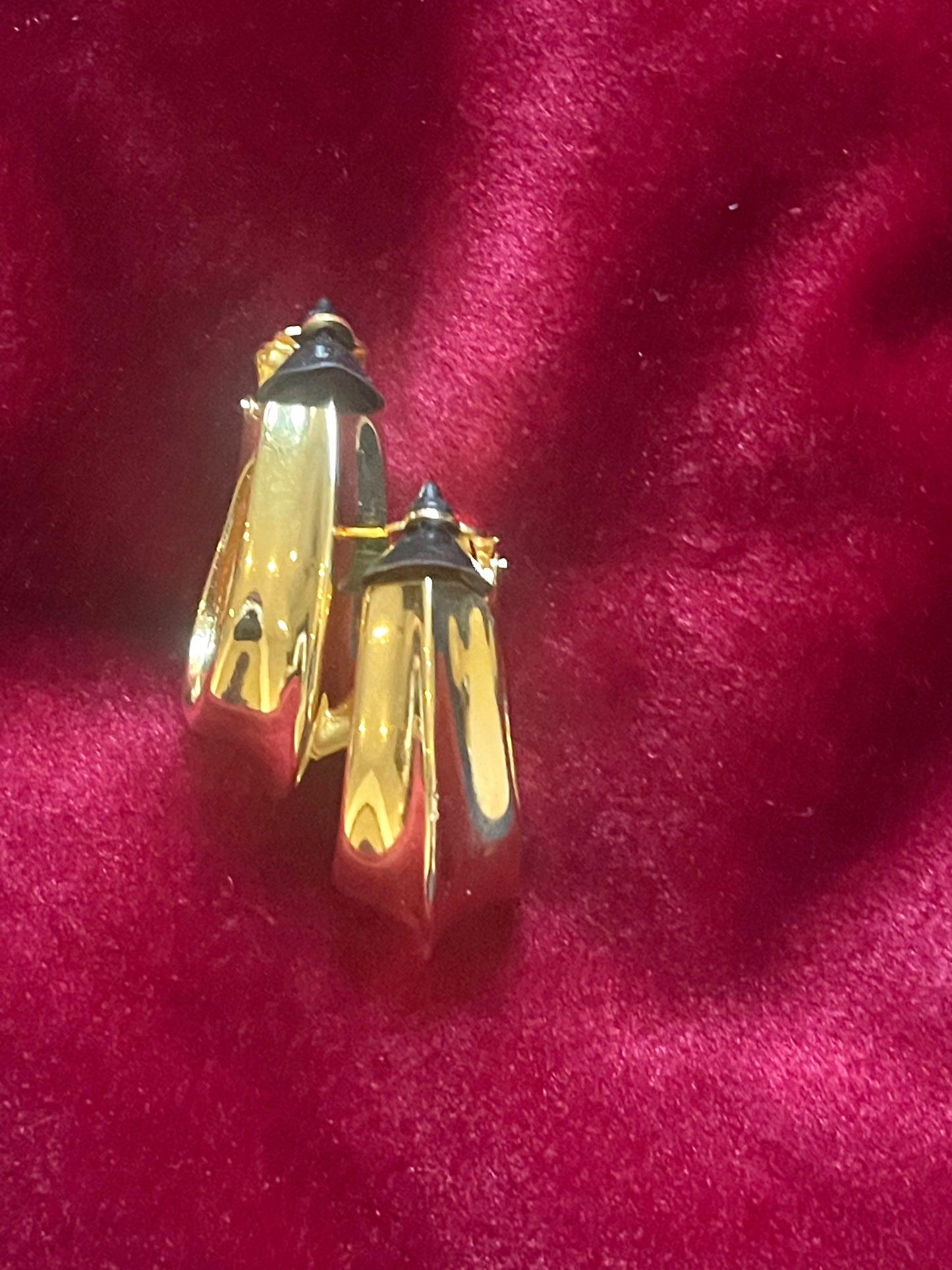 Vintage Yves Saint Laurent Hoop 80s Earrings