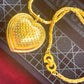 Vintage 80’s Refurbished 18K Gold Long Heart Pendant Dior Necklace