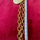 Yves Saint Laurent vintage scarf holder Gold chain necklace measured by ruler 
