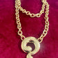 Question Mark Vintage Scarf Holder Pendant Yves Saint Laurent