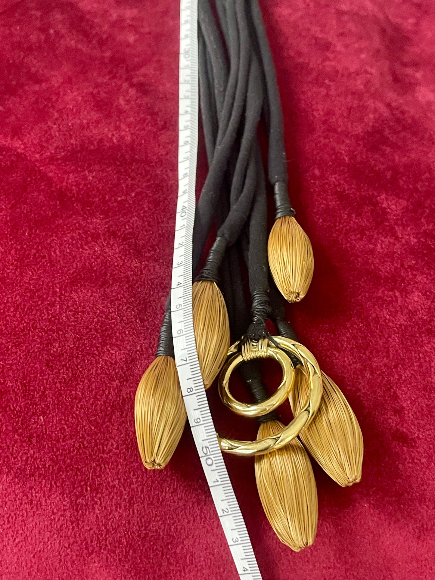 Vintage Yves Saint Laurent YSL Scarf Holder One of a Kind Art Textile Necklace