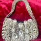 Bolso Mini De Metal Con Charms De Cristal Broches Estilo Paco Rabanne