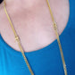 Christian Dior vintage refurbished gold plated 18K long necklace CD charms 