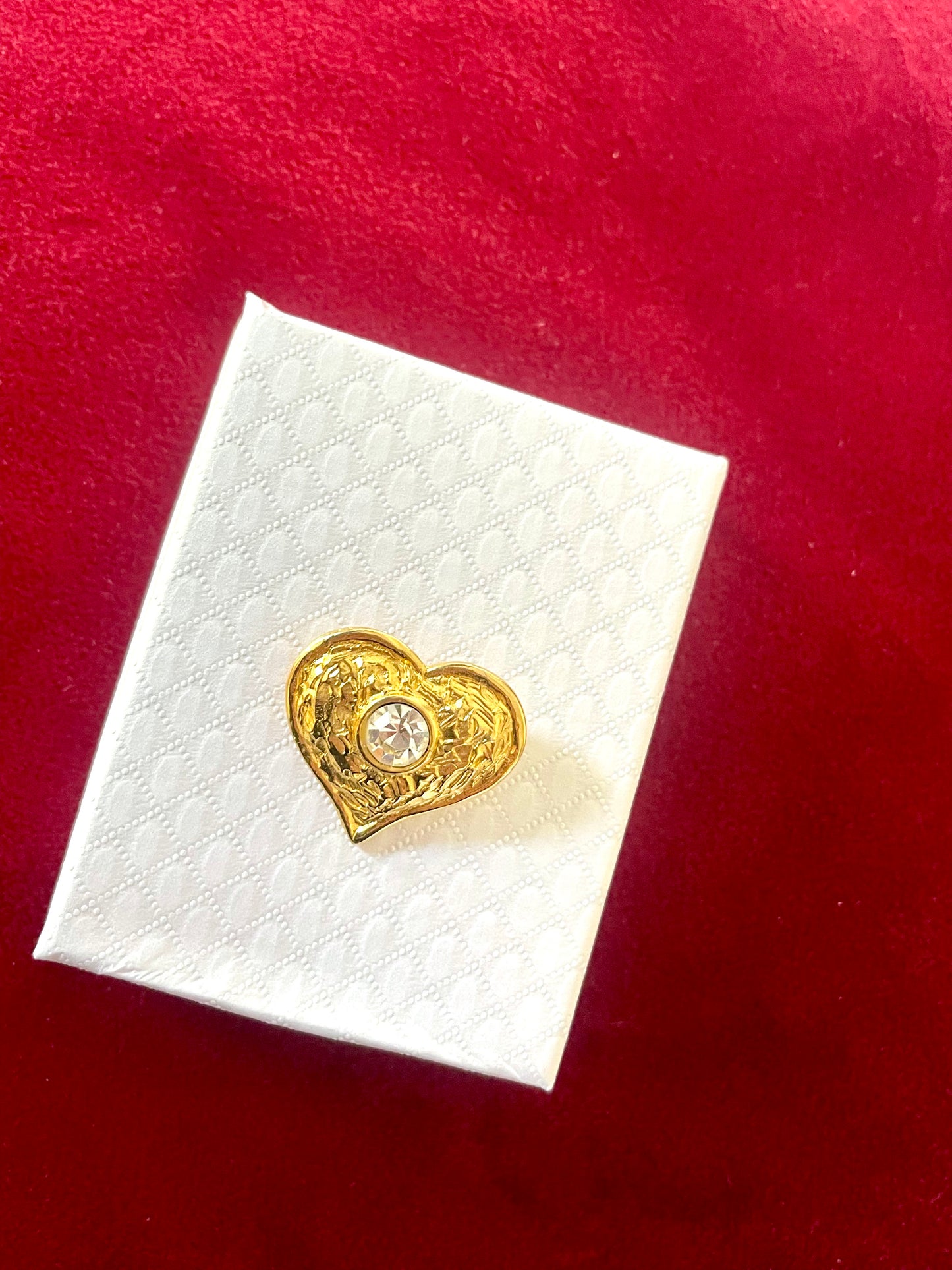 Vintage Édouard Rambaud Gold-Tone Brooch with Rhinestone