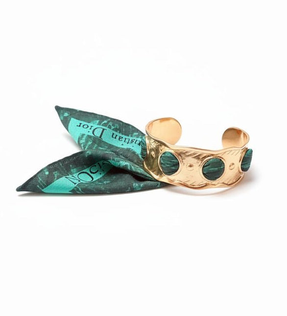Pulsera dorada con bufanda Poison de Christian Dior Vintage