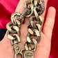 Preloved Yves Saint Laurent Chunky Unisex Chain – Bronze and Grey, 23 cm