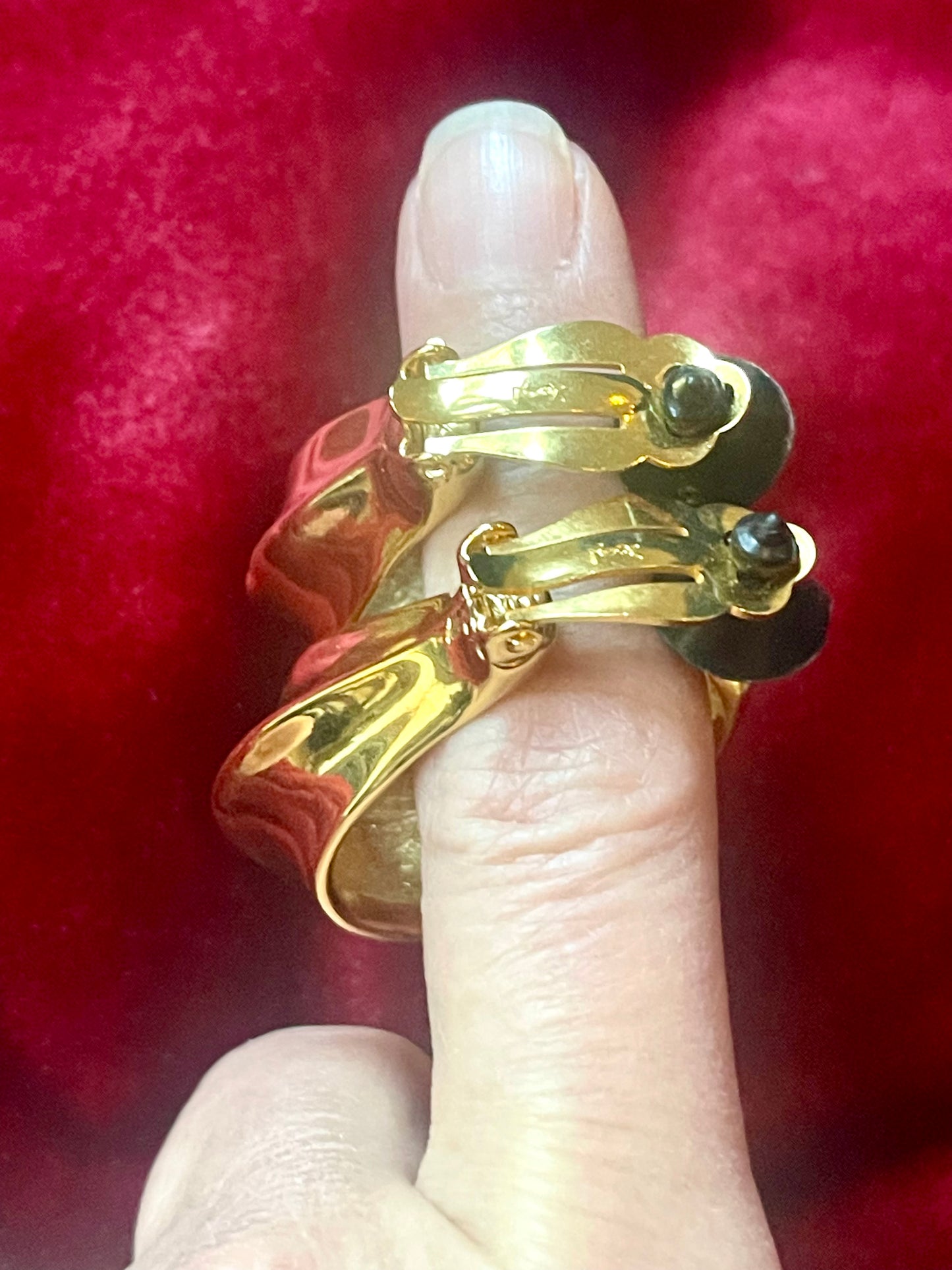 Vintage Yves Saint Laurent Hoop 80s Earrings