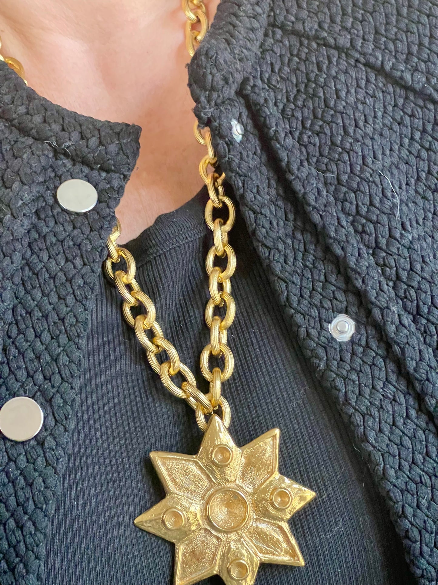 Collier pendentif étoile rare vintage Yves Saint Laurent