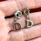 Pendientes vintage Christian Dior chapados en oro blanco de 18 kg
