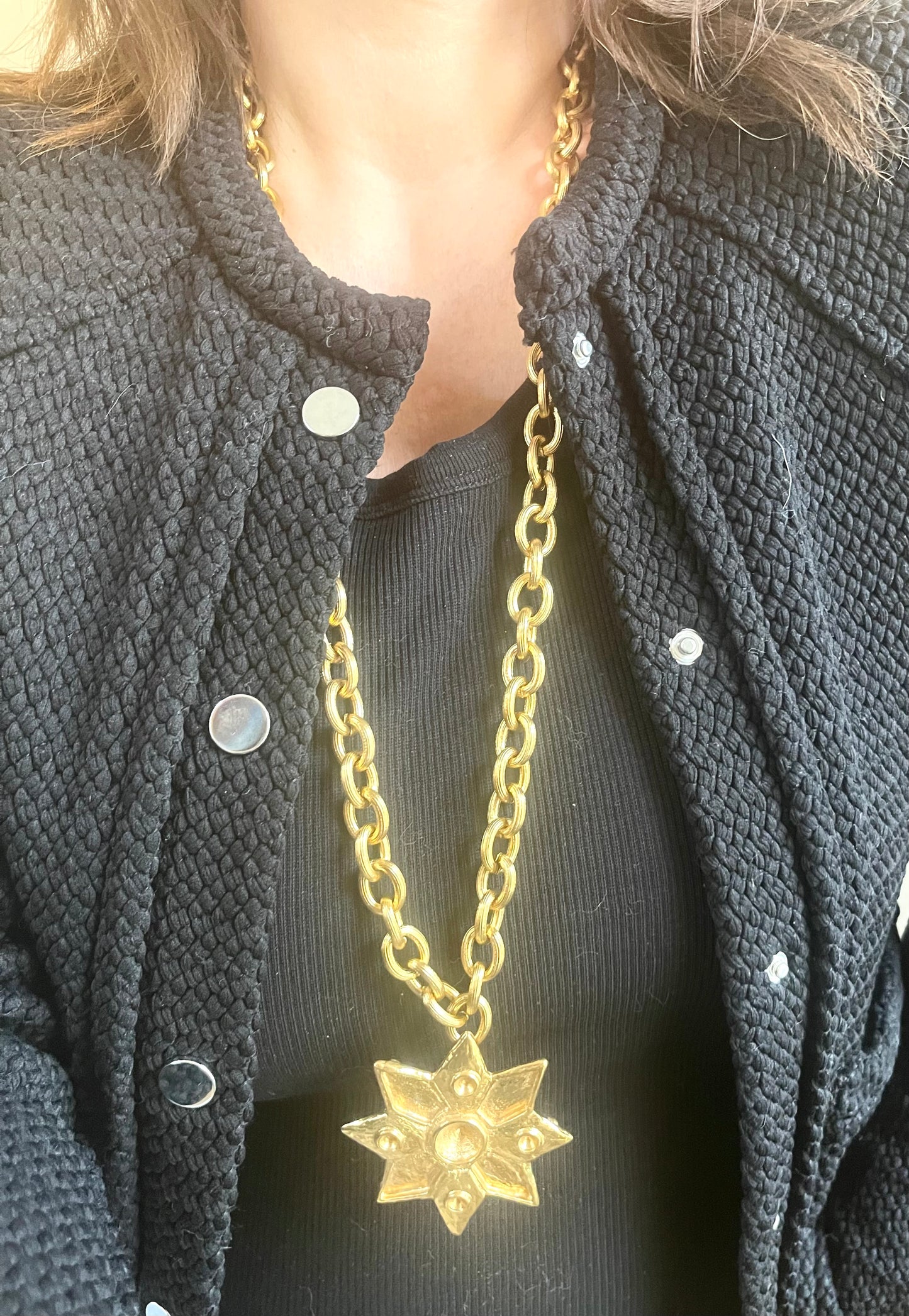 Collier pendentif étoile rare vintage Yves Saint Laurent