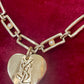 Vintage Yves Saint Laurent Authentic Heart Pendant Orena Necklace
