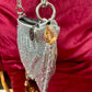 Bolso vintage de metal plateado con píxeles reutilizados de Paco Rabanne: bandolera y bolso de hombro
