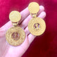 Vintage Yves Saint Laurent Anchor Statement Drop Earrings – Gold Tone