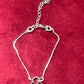 Vintage Dior Silver Tone Heart Lock Charm Authentic Bracelet