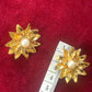 Vintage Yves Saint Laurent Floral pearl Earrings