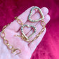 Vintage Yves Saint Laurent “In Love Again” Heart Pendant Upcycled Gold Tone Earrings