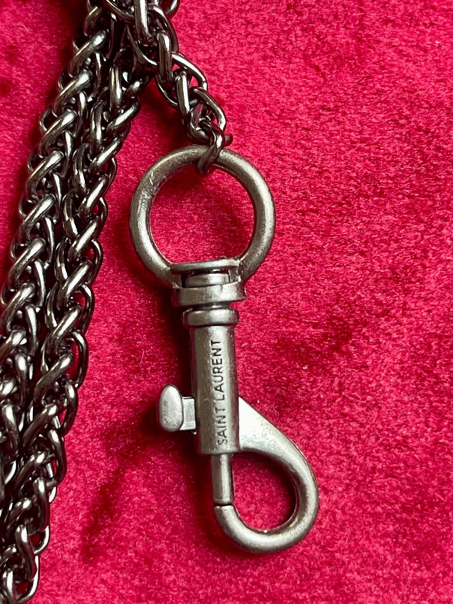 Saint Laurent Lock Charm Upcycled Necklace – Vintage Keychain Pendant