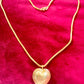 Vintage 80’s Refurbished 18K Gold Long Heart Pendant Dior Necklace