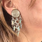 Pendientes vintage de plata vieja con efecto perla de Paco Rabanne