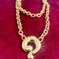 Question Mark Vintage Scarf Holder Pendant Yves Saint Laurent