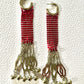 Paco Rabanne Pixel 1969 Red Silver Charms Earrings