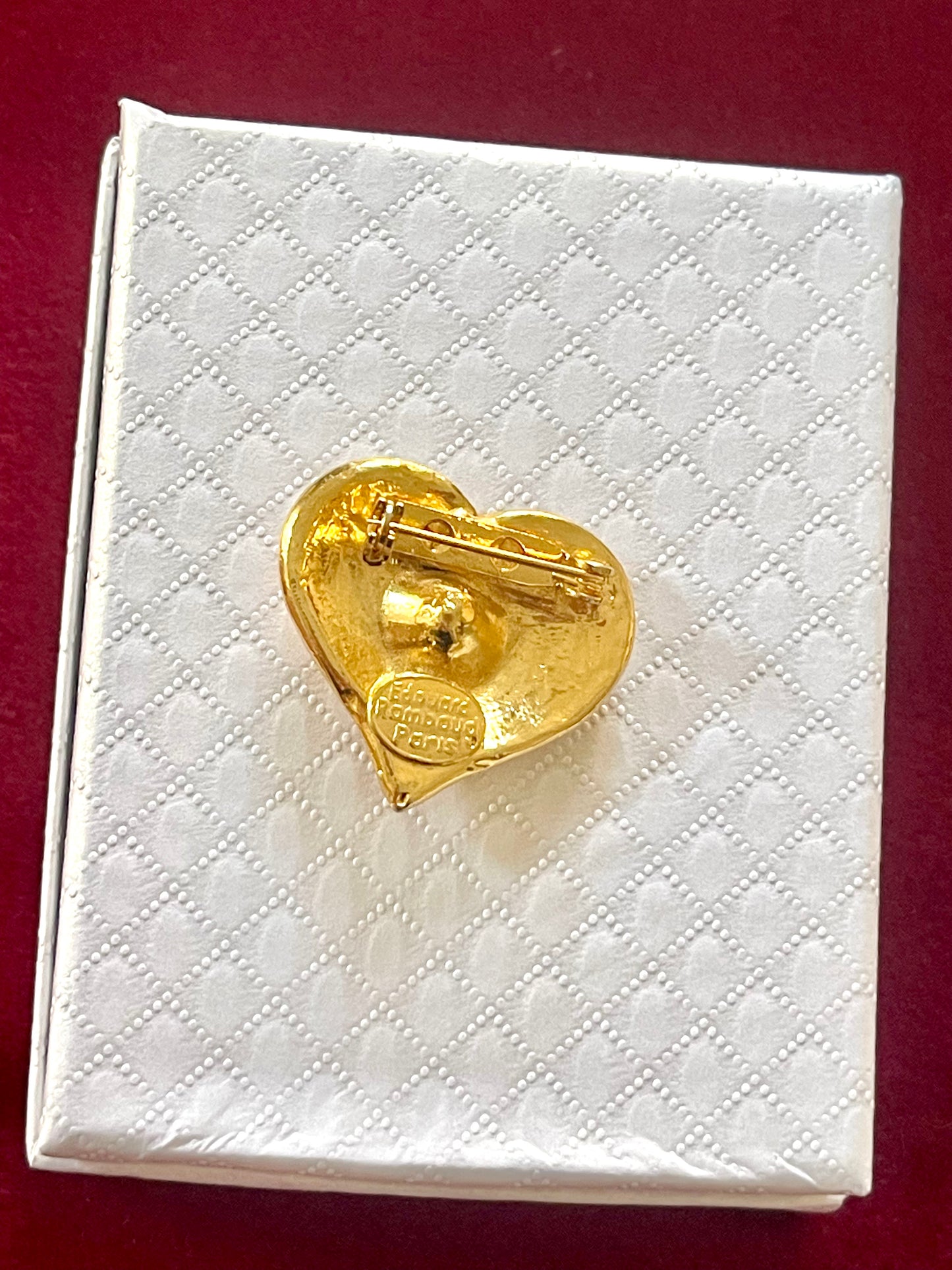 Vintage Édouard Rambaud Gold-Tone Brooch with Rhinestone