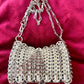 Metal Crystal Charms Bag Phone Holder Style Paco Rabanne