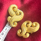 Vintage Nina Ricci Swirly Heart Earrings – 1990s