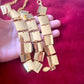 Vintage Iconic Paco Rabanne Cubic Jewelry Set Art Deco Style