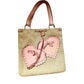 Pink Hearts Beige Cotton Tote Bag Yves Saint Laurent Vintage