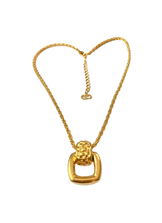 Collier pendentif vintage Christian Dior – Signé, restauré avec de l'or 18 carats