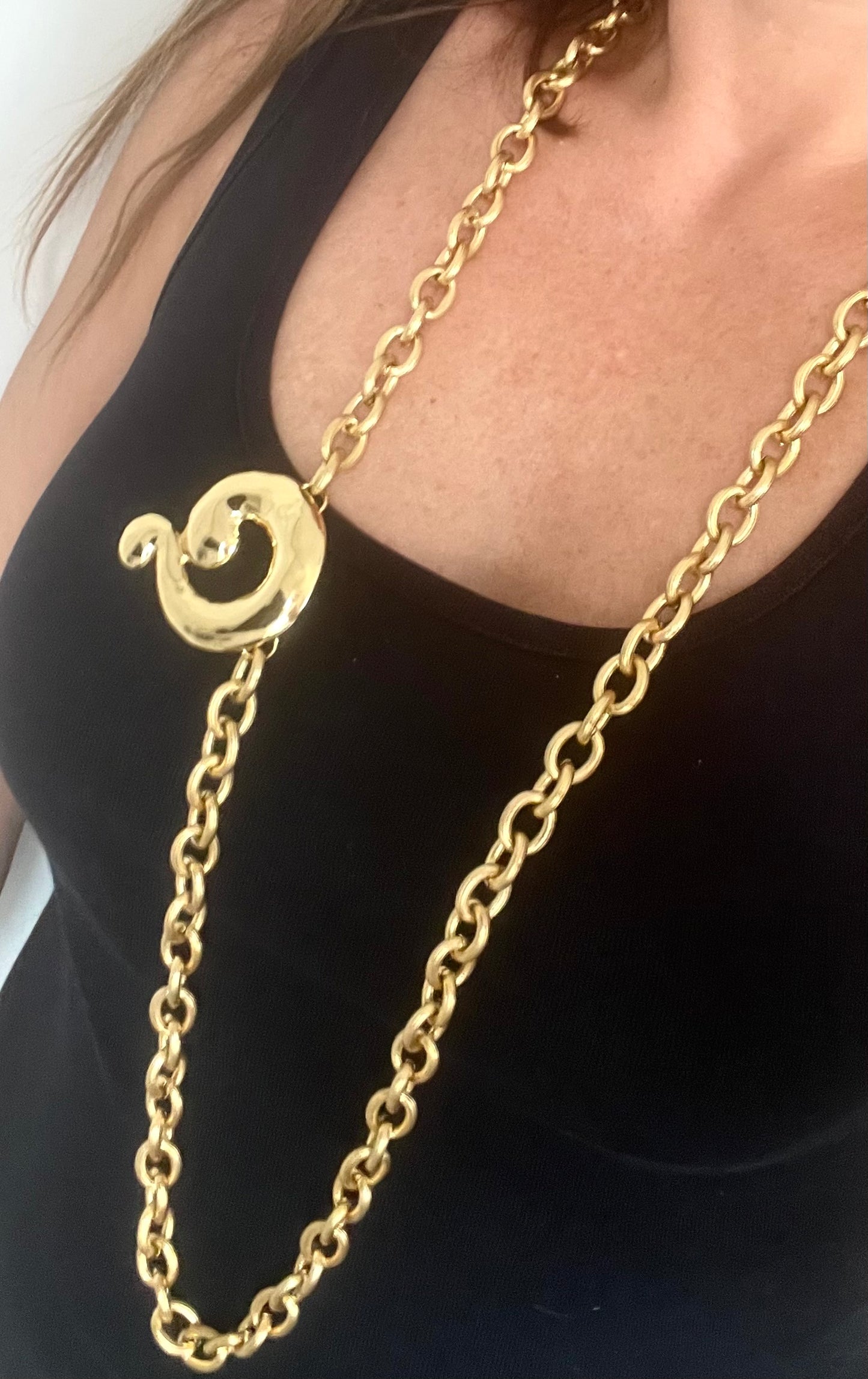 Question Mark Vintage Scarf Holder Pendant Yves Saint Laurent