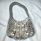 Large Metal Shoulder Bag Crystal Charms Brooches Style Paco Rabanne