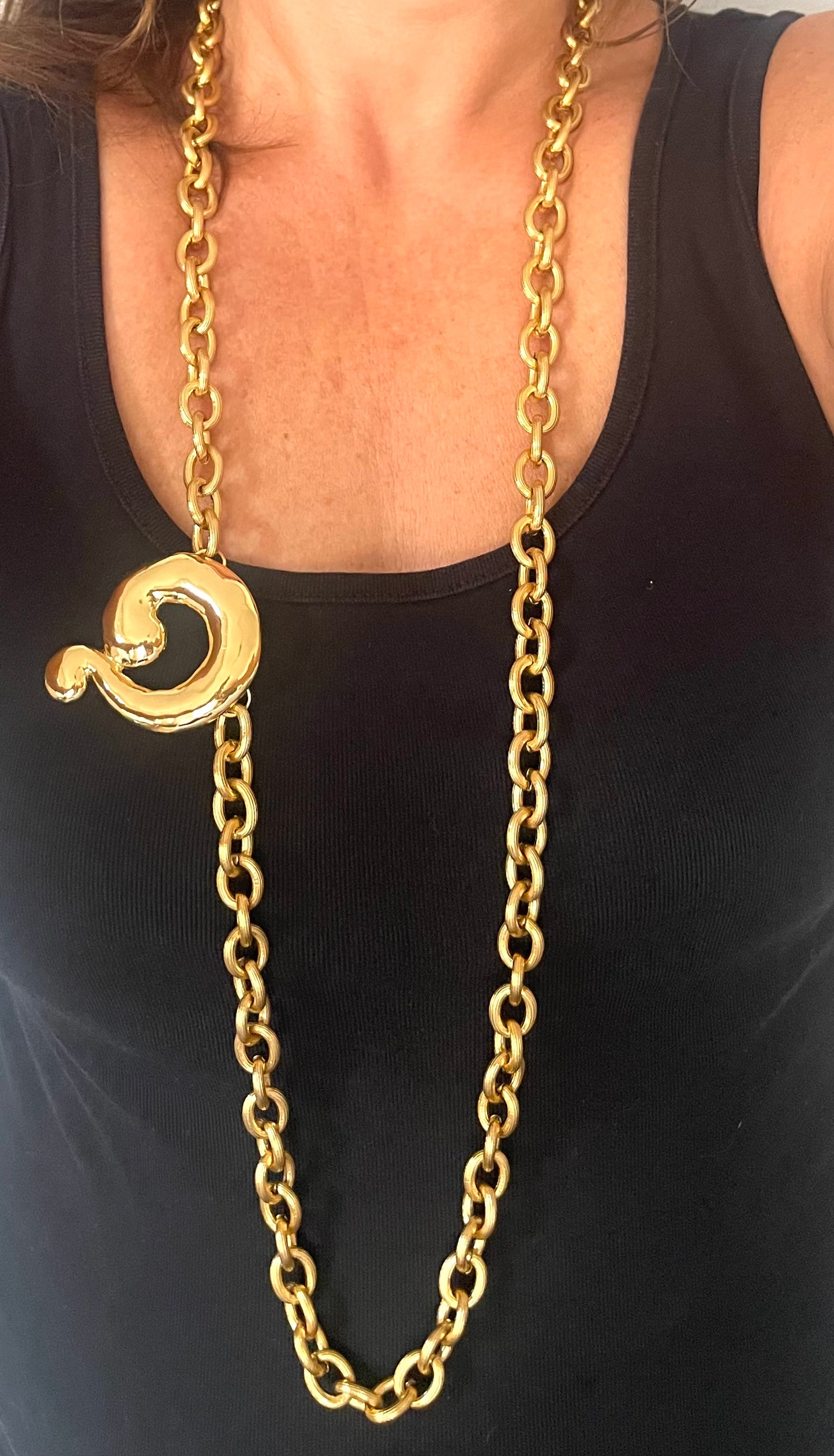 Question Mark Vintage Scarf Holder Pendant Yves Saint Laurent