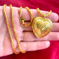 Vintage 80’s Refurbished 18K Gold Long Heart Pendant Dior Necklace