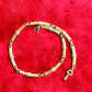 Authentic vintage Christian Dior two-tone necklace featuring gold and silver-toned ribbed links. Timeless designer elegance perfect for any occasion.