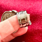 Anillo de metal gris oscuro con piedra negra Arty Vintage de Yves Saint Laurent