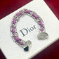 Vintage Dior Gourmet Chain Bracelet with Ribbon Detail – 1980s