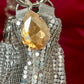 Bolso vintage de metal plateado con píxeles reutilizados de Paco Rabanne: bandolera y bolso de hombro