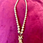 YSL Gold Vintage Charm Pendant Necklace