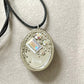 Vintage Pendant Dior Steel & Crystal Makeup Necklace