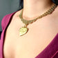 Refurbished18KG Vintage Yves Saint Laurent Love Pendant Monet Necklace