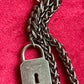 Saint Laurent Lock Charm Upcycled Necklace – Vintage Keychain Pendant