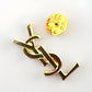 Gold Tone YSL Pin Yves Saint Laurent Unisexe Authentique vintage