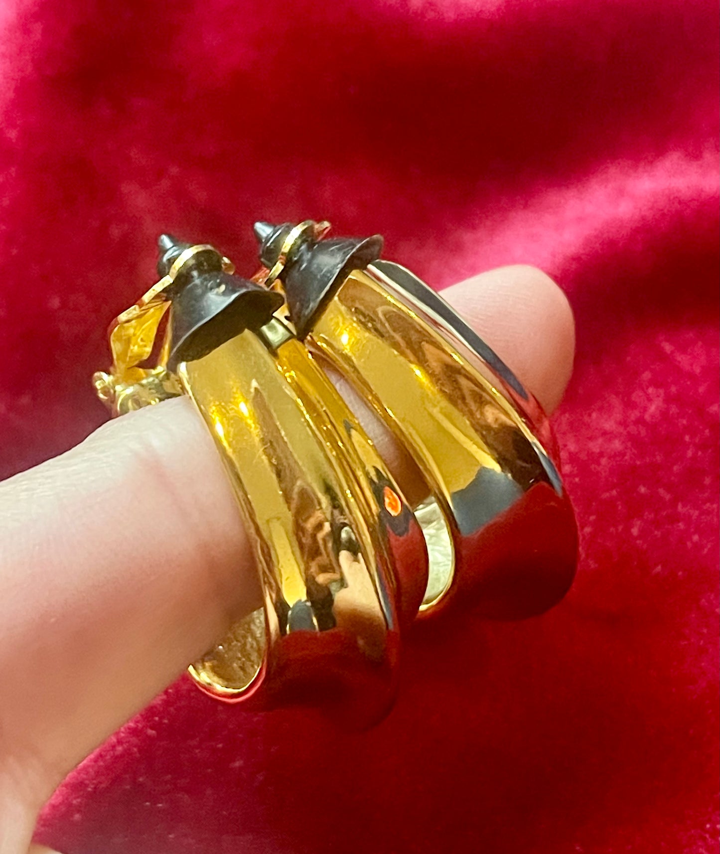 Vintage Yves Saint Laurent Hoop 80s Earrings